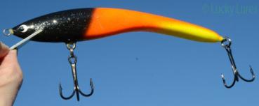 Preview: Turus Ukko Original Wobbler, Länge: 20 cm, Farbe: Black Head Orange 042